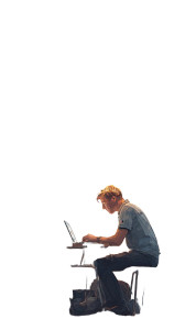 Mindscape Office Man Vinyl Car Decal Sticker – Waterproof & UV-Resistant 8"