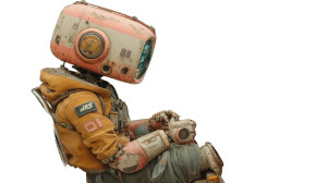 Futuristic Retro Robot Vinyl Car Decal Sticker – Waterproof & UV-Resistant 8"