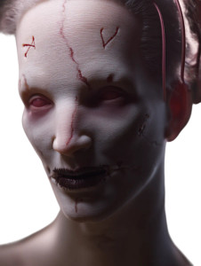 Ghostly Humanoid Portrait V2 Vinyl Car Decal Sticker – Waterproof & UV-Resistant 8"