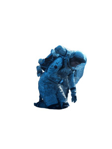 Tired Space Explorer Vinyl Car Decal Sticker – Waterproof & UV-Resistant 8"