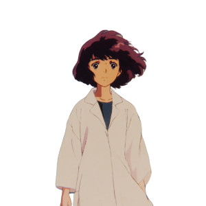 Retro Anime Scientist Vinyl Car Decal Sticker – Waterproof & UV-Resistant 8"