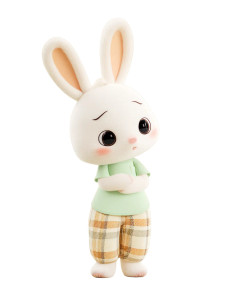 Shy Bunny Girl Vinyl Car Decal Sticker – Waterproof & UV-Resistant 8"