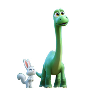 Dino And Bunny Vinyl Car Decal Sticker – Waterproof & UV-Resistant 8"