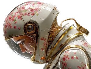 Biomorphism Astronaut Vinyl Car Decal Sticker – Waterproof & UV-Resistant 8"