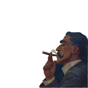 Surreal Smoking Man V2 Vinyl Car Decal Sticker – Waterproof & UV-Resistant 8"