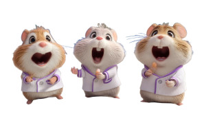 Hamsters In Suits Vinyl Car Decal Sticker – Waterproof & UV-Resistant 8"