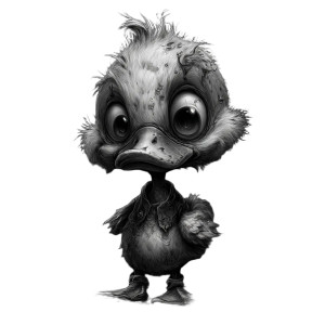 Cartoon Duck V9 Vinyl Car Decal Sticker – Waterproof & UV-Resistant 8"