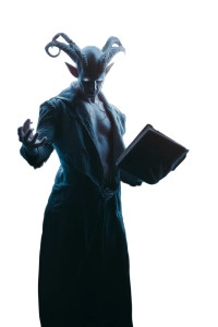 Ghostly Demon Priest Vinyl Car Decal Sticker – Waterproof & UV-Resistant 8"