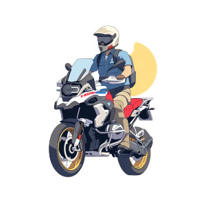 Motorcycle Rider V2 Vinyl Car Decal Sticker – Waterproof & UV-Resistant 8"