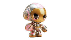 Chibi Repairman Mascot Vinyl Car Decal Sticker – Waterproof & UV-Resistant 8"