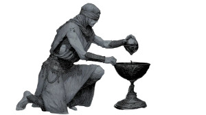 Medieval Servant Emblem Vinyl Car Decal Sticker – Waterproof & UV-Resistant 8"