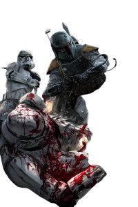 Boba Fett Fight Vinyl Car Decal Sticker – Waterproof & UV-Resistant 8"