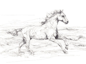 Running Horse V3 Vinyl Car Decal Sticker – Waterproof & UV-Resistant 8"