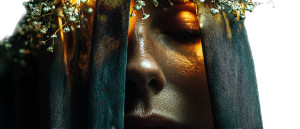 Blue Veil Goddess Vinyl Car Decal Sticker – Waterproof & UV-Resistant 8"