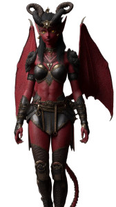 Voxel Demoness Vinyl Car Decal Sticker – Waterproof & UV-Resistant 8"