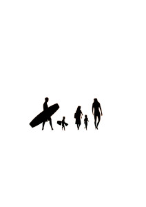 Family Surfing Vinyl Car Decal Sticker – Waterproof & UV-Resistant 8"