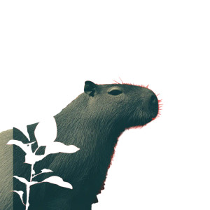 Abstract Capibara Vinyl Car Decal Sticker – Waterproof & UV-Resistant 8"