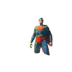 Vintage Superman Art V2 Vinyl Car Decal Sticker – Waterproof & UV-Resistant 8"