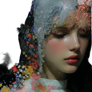 Singing Mermaid Portrait Vinyl Car Decal Sticker – Waterproof & UV-Resistant 8"