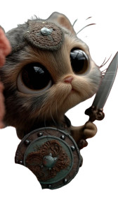 Knight Kitten Vinyl Car Decal Sticker – Waterproof & UV-Resistant 8"