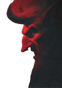 Devil With Horns Vinyl Car Decal Sticker – Waterproof & UV-Resistant 8"