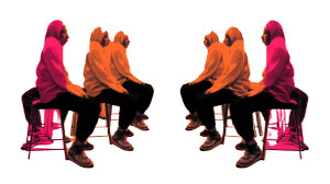 Symmetrical Stool Sitters Vinyl Car Decal Sticker – Waterproof & UV-Resistant 8"