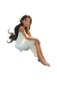 Filipina Cartoon Girl Vinyl Car Decal Sticker – Waterproof & UV-Resistant 8"