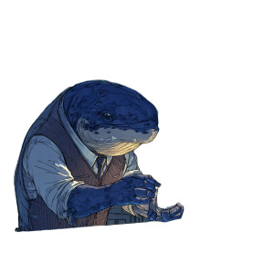 Whale Alien Bartender Vinyl Car Decal Sticker – Waterproof & UV-Resistant 8"