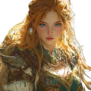 Elven Warrior Princess Vinyl Car Decal Sticker – Waterproof & UV-Resistant 8"