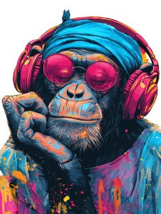 Stylish Chimpanzee Portrait Vinyl Car Decal Sticker – Waterproof & UV-Resistant 8" Stylish Chimpanzee Portrait Vinyl Car Decal Sticker – Waterproof & UV-Resistant 8"