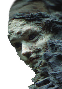 Morphing Metallic Portrait Vinyl Car Decal Sticker – Waterproof & UV-Resistant 8"