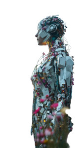 Cyborg Woman V4 Vinyl Car Decal Sticker – Waterproof & UV-Resistant 8"