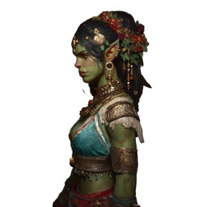 Orcish Courtesan Vinyl Car Decal Sticker – Waterproof & UV-Resistant 8"