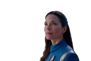 Futuristic Starfleet Officer Vinyl Car Decal Sticker – Waterproof & UV-Resistant 8"