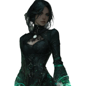 Sorceress In Forest Vinyl Car Decal Sticker – Waterproof & UV-Resistant 8"