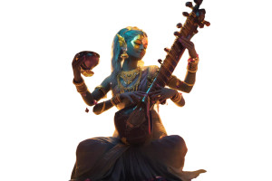 Alien Goddess Saraswati Vinyl Car Decal Sticker – Waterproof & UV-Resistant 8" Alien Goddess Saraswati Vinyl Car Decal Sticker – Waterproof & UV-Resistant 8"