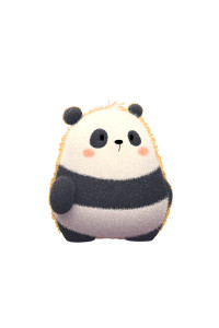 Fluffy Panda Vinyl Car Decal Sticker – Waterproof & UV-Resistant 8"