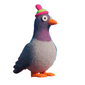 Muppet-Style Pigeon Vinyl Car Decal Sticker – Waterproof & UV-Resistant 8"