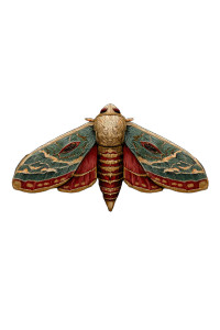 Botanical Night Moth Vinyl Car Decal Sticker – Waterproof & UV-Resistant 8"