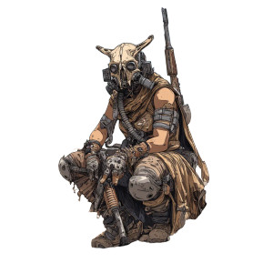 Wasteland Warrior V2 Vinyl Car Decal Sticker – Waterproof & UV-Resistant 8"