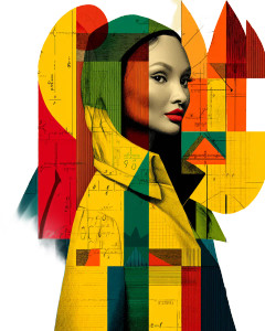 Tech-Attired Woman Vinyl Car Decal Sticker – Waterproof & UV-Resistant 8"