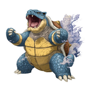 Roaring Blastoise Vinyl Car Decal Sticker – Waterproof & UV-Resistant 8"