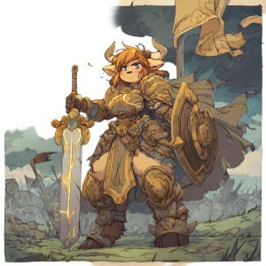 Tauren Paladin Warrior Vinyl Car Decal Sticker – Waterproof & UV-Resistant 8"