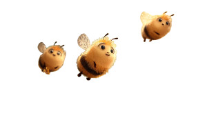 Cheerful Honey Bees Vinyl Car Decal Sticker – Waterproof & UV-Resistant 8"