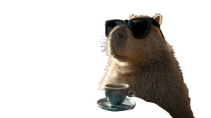 Stylish Capybara Café Vinyl Car Decal Sticker – Waterproof & UV-Resistant 8" Stylish Capybara Café Vinyl Car Decal Sticker – Waterproof & UV-Resistant 8"