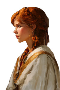 Anna In Roman Robes Vinyl Car Decal Sticker – Waterproof & UV-Resistant 8"