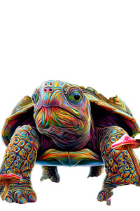 Giant Mossy Turtle Vinyl Car Decal Sticker – Waterproof & UV-Resistant 8"