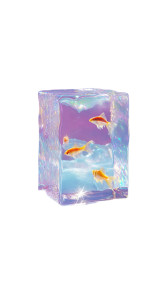 Melting Ice Fish Vinyl Car Decal Sticker – Waterproof & UV-Resistant 8"