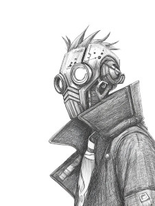 Cyberpunk Character V7 Vinyl Car Decal Sticker – Waterproof & UV-Resistant 8"