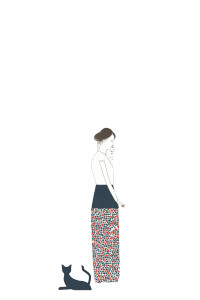 Woman And Cat V3 Vinyl Car Decal Sticker – Waterproof & UV-Resistant 8"